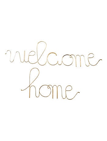 Parola in filo d'ottone "WELCOME HOME