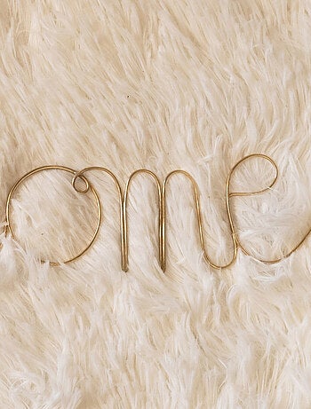 Parola in filo d'ottone "WELCOME HOME