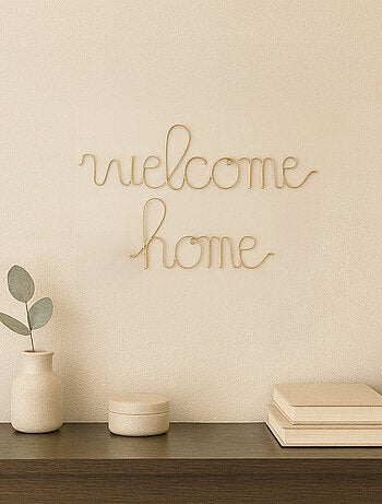 Parola in filo d'ottone "WELCOME HOME