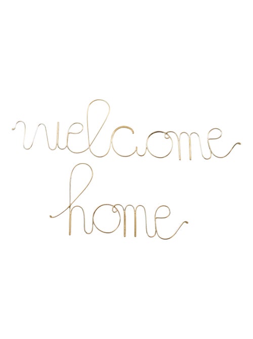 Parola in filo d'ottone "WELCOME HOME - Kiabi