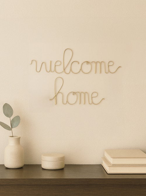 Parola in filo d'ottone "WELCOME HOME - Kiabi