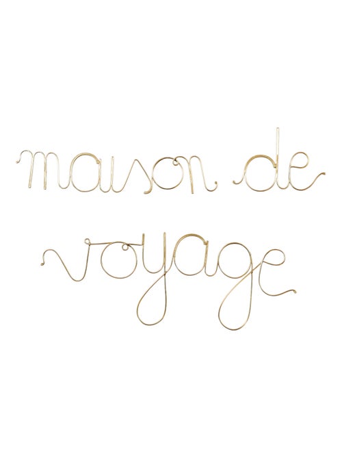 Parola in ottone "MAISON DE VOYAGE - Kiabi Parola in ottone "MAISON DE VOYAGE - Kiabi