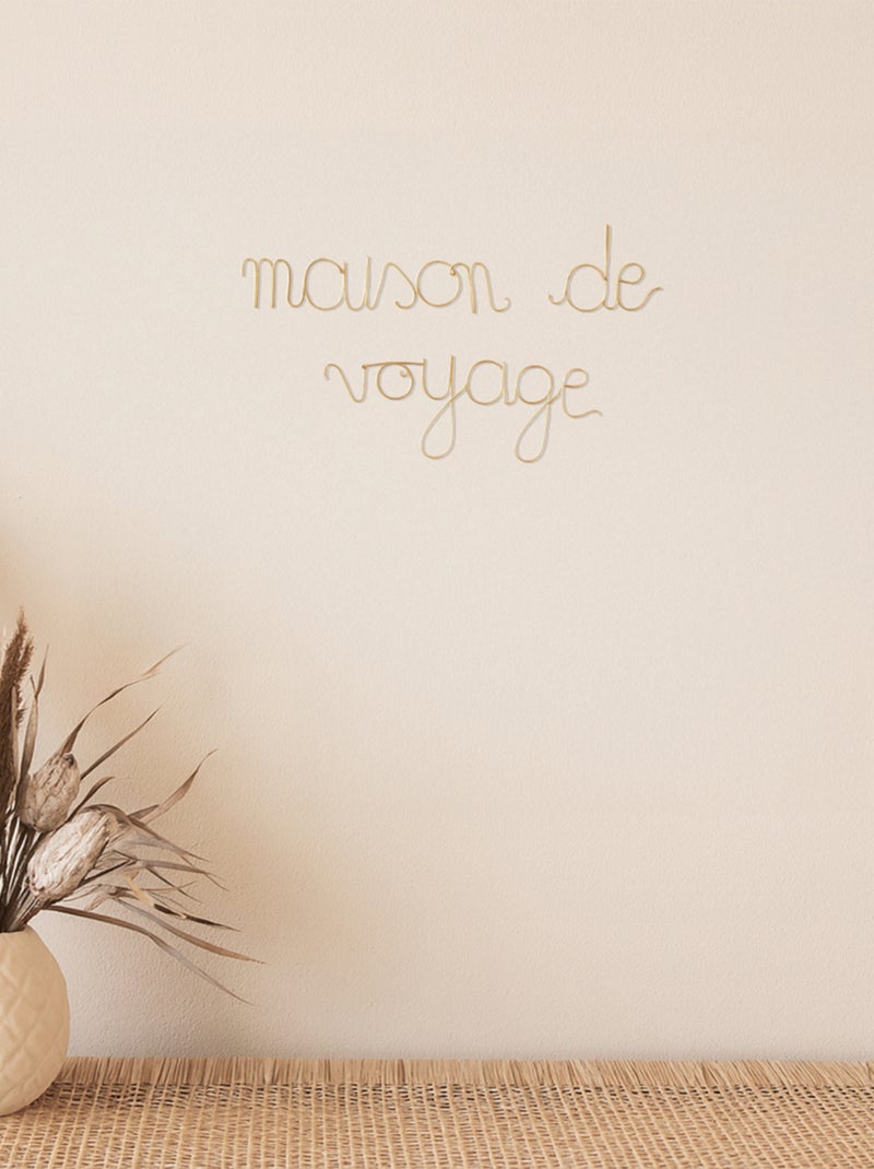 Parola in ottone "MAISON DE VOYAGE Dorato - Kiabi