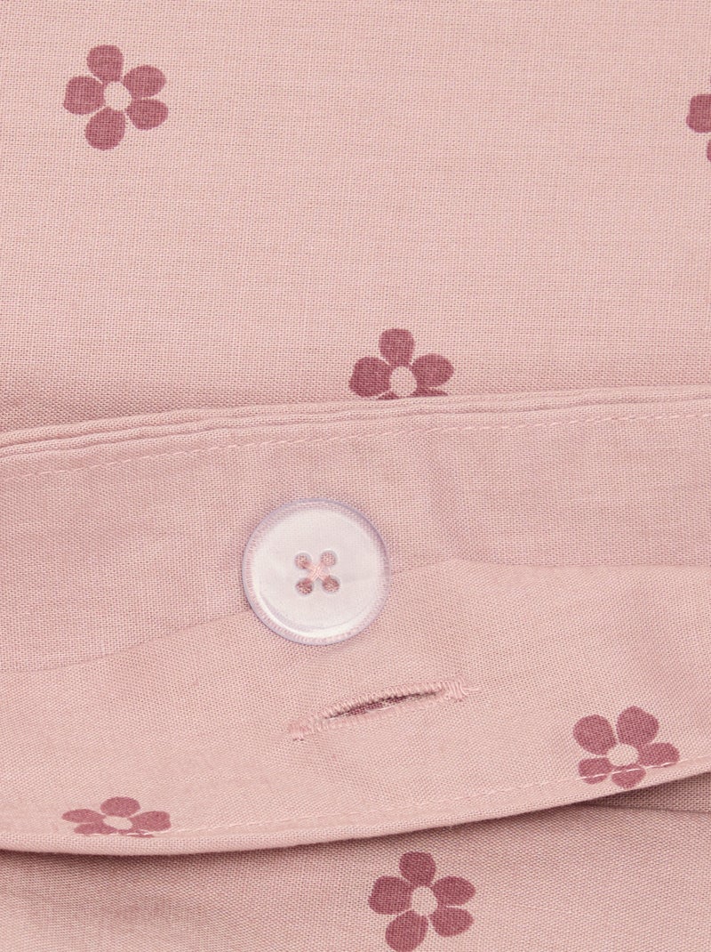 Parure copripiumino a quadri singolo (140 x 200 cm) - Kiabi Home Rosa - Kiabi