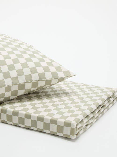 Parure copripiumino a quadri singolo (140 x 200 cm) - Kiabi Home - Kiabi Parure copripiumino a quadri singolo (140 x 200 cm) - Kiabi Home - Kiabi