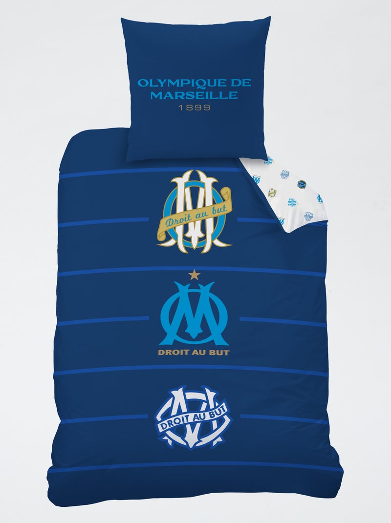 Parure copripiumino 'Olympique de Marseille' 2 pezzi 1 persona: copripiumino + federa Blu - Kiabi