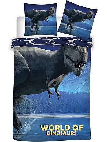 Parure da letto bambino Blu Dinosauro T-Rex