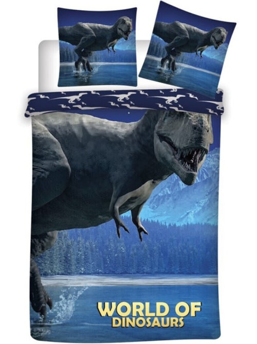 Parure da letto bambino Blu Dinosauro T-Rex - Kiabi Parure da letto bambino Blu Dinosauro T-Rex - Kiabi
