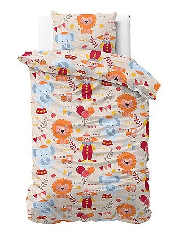 Parure da Letto Bambino in Cotone Elefante e Leone