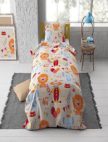 Parure da Letto Bambino in Cotone Elefante e Leone