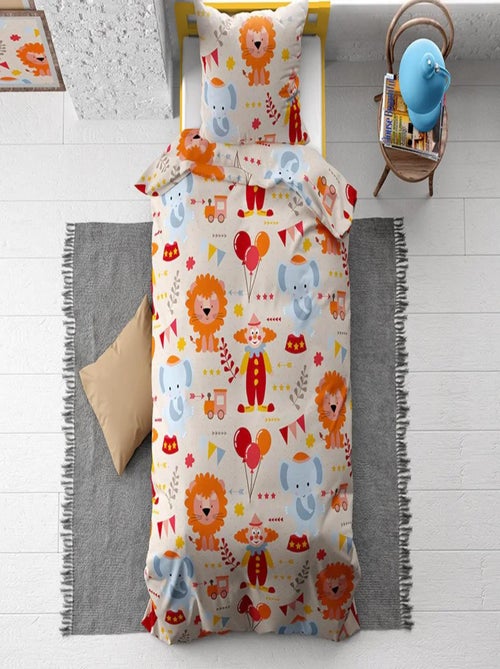 Parure da Letto Bambino in Cotone Elefante e Leone - Kiabi