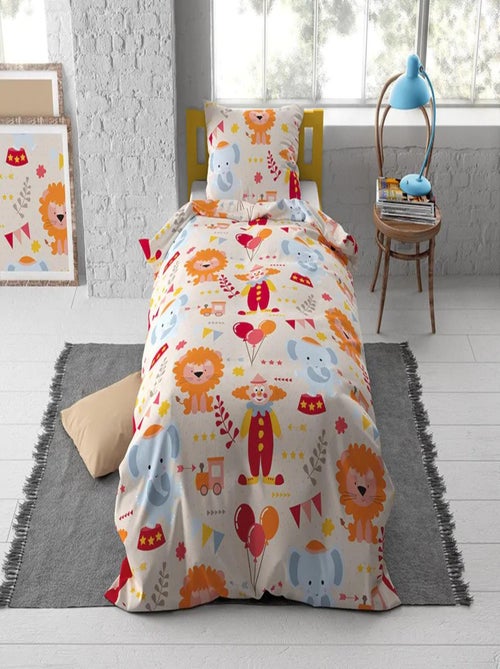 Parure da Letto Bambino in Cotone Elefante e Leone - Kiabi