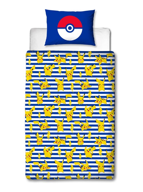 Parure da Letto Bambino Pokémon, Microfibra Oeko-Tex, Stampa Reversibile, Letto Singolo, ELETTRICO - Kiabi Parure da Letto Bambino Pokémon, Microfibra Oeko-Tex, Stampa Reversibile, Letto Singolo, ELETTRICO - Kiabi