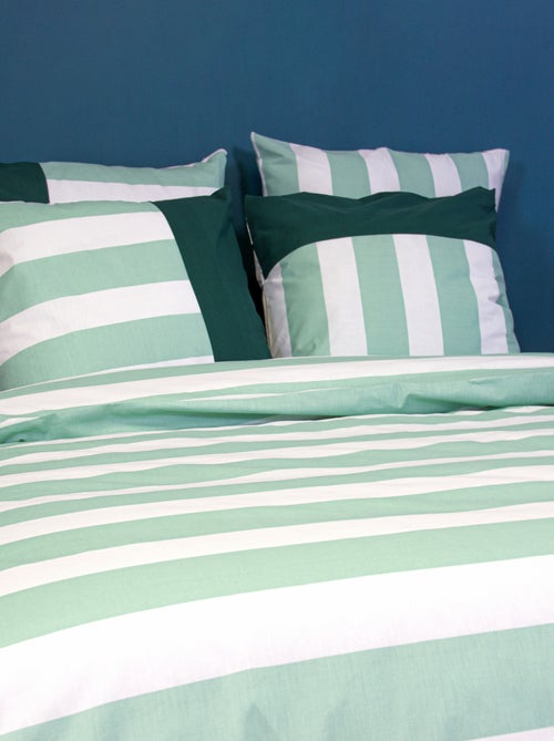 Parure da letto con stampa a righe - Kiabi