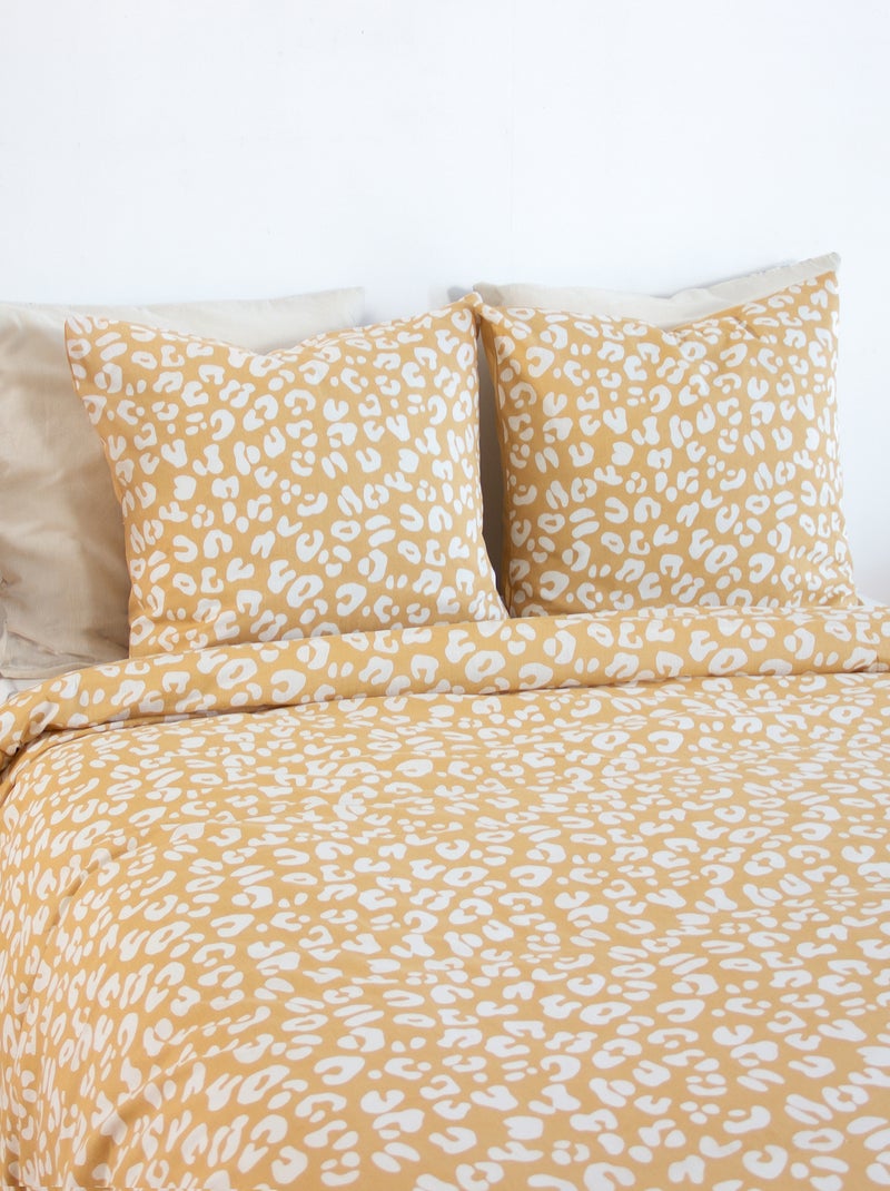 Parure da letto con stampa leopardata - 2 persone Beige - Kiabi