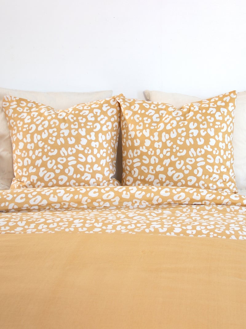 Parure da letto con stampa leopardata - 2 persone Beige - Kiabi