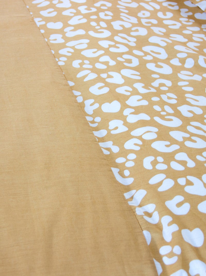 Parure da letto con stampa leopardata - 2 persone Beige - Kiabi