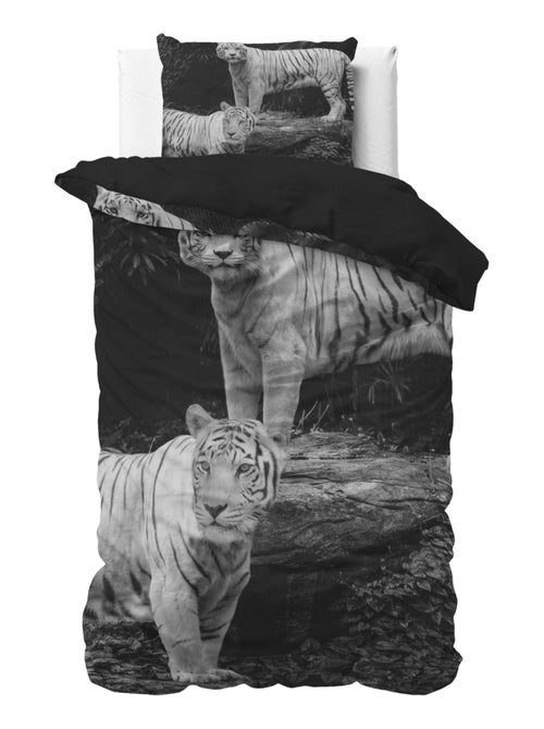 Parure da Letto Cotone Tigre Bianco - Kiabi