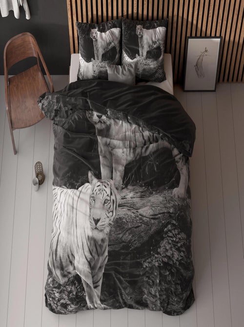 Parure da Letto Cotone Tigre Bianco - Kiabi
