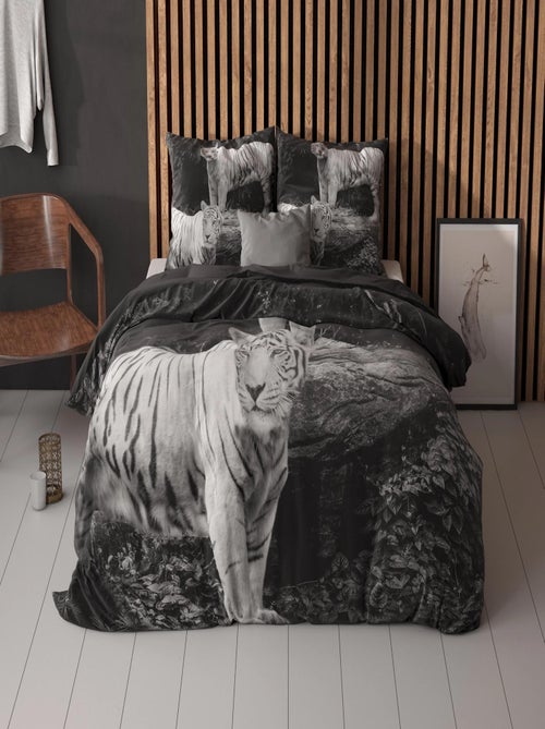 Parure da Letto Cotone Tigre Bianco - Kiabi