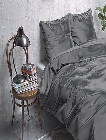 Parure da Letto Satin Grigio Antracite