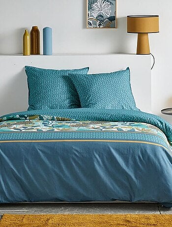 Parure da letto stampata con foglie reversibile - 2 persone