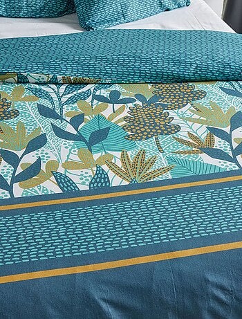 Parure da letto stampata con foglie reversibile - 2 persone