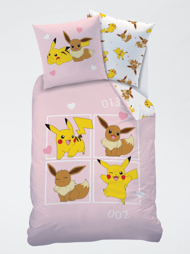 Parure da letto stampata 'Pokemon' Rosa - Kiabi