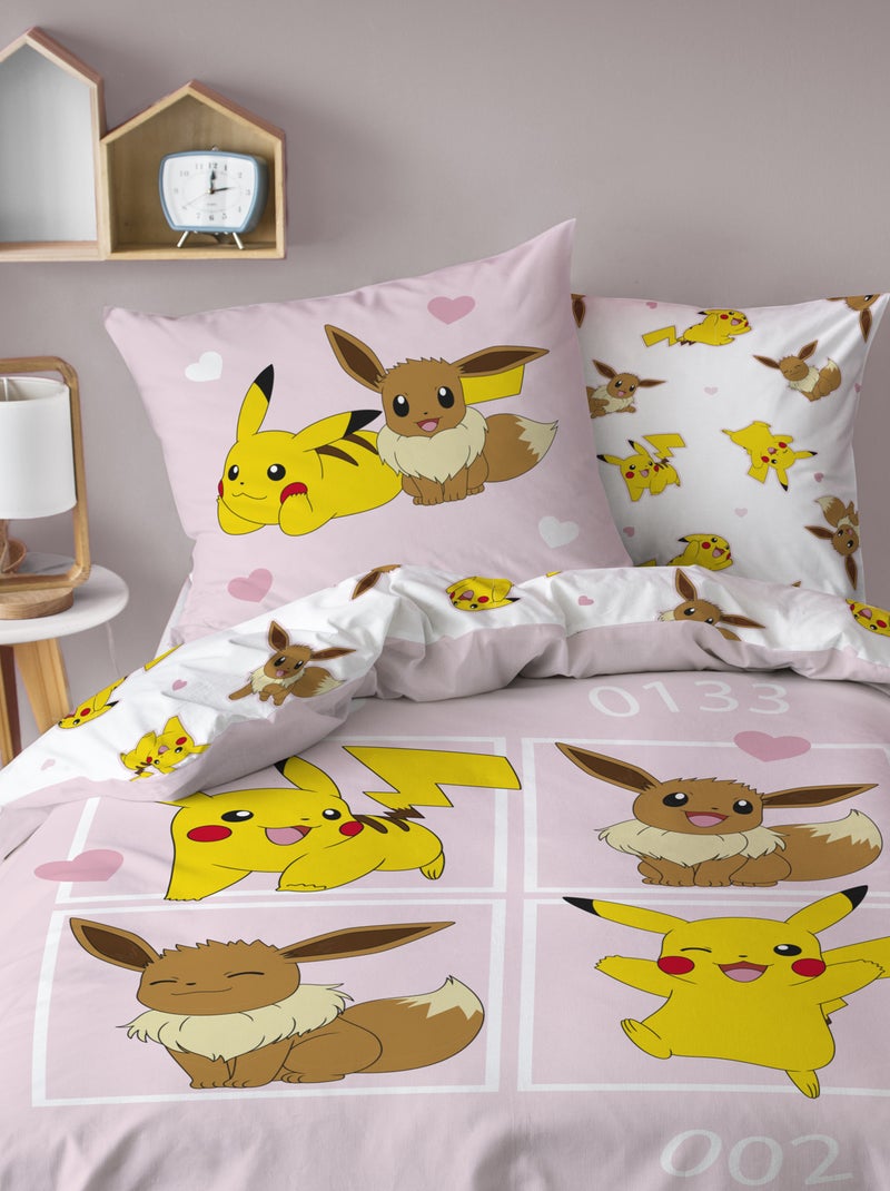Parure da letto stampata 'Pokemon' Rosa - Kiabi