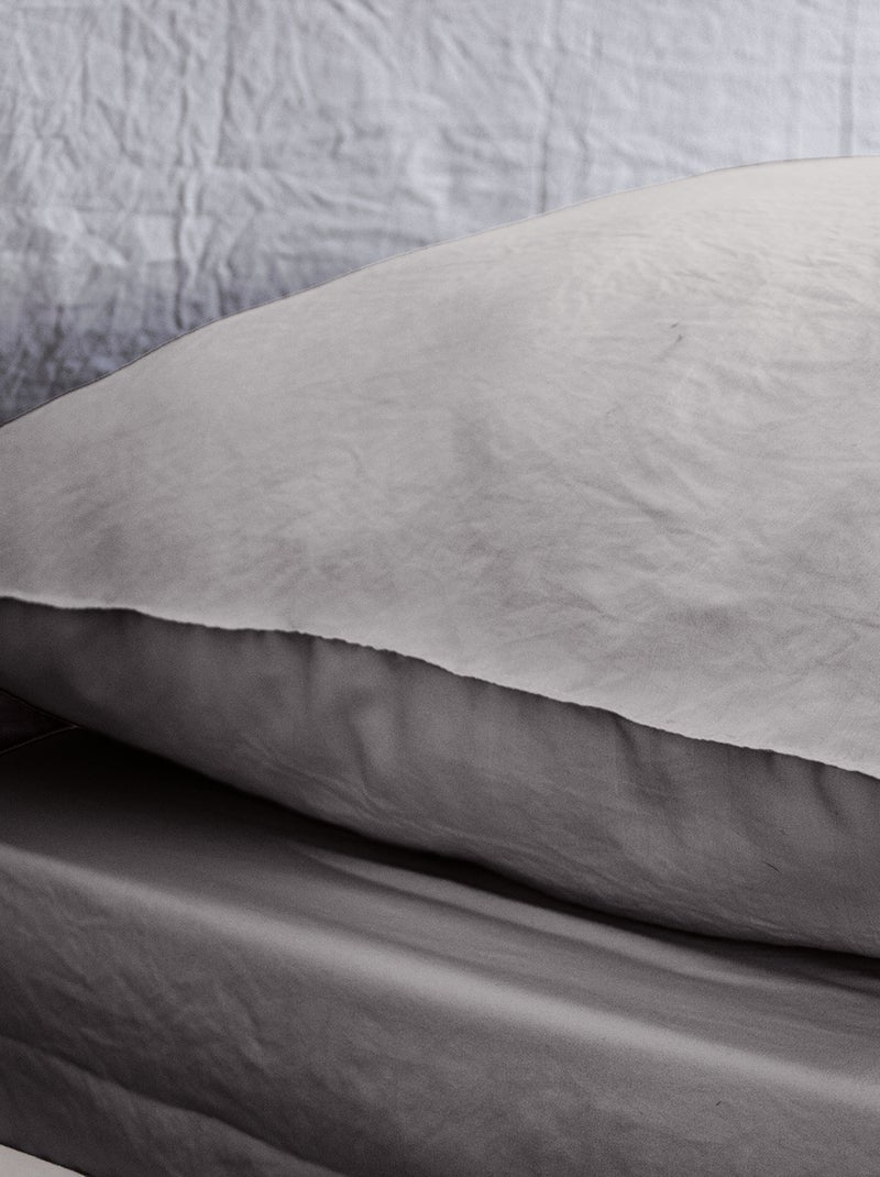 Parure da letto tinta unita ultra soffice - 1 o 2 persone GRIGIO - Kiabi