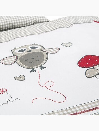 Parure letto bambino – copripiumino + federa in cotone "Roba Adam & Eule