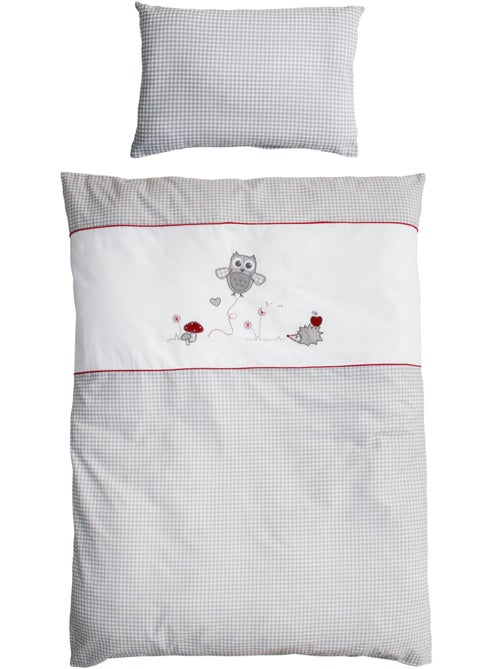 Parure letto bambino – copripiumino + federa in cotone "Roba Adam & Eule" - Kiabi