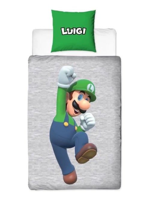 Parure letto bambino Mario, microfibra Oeko-Tex, stampata reversibile, letto singolo, LUIGI - Kiabi Parure letto bambino Mario, microfibra Oeko-Tex, stampata reversibile, letto singolo, LUIGI - Kiabi