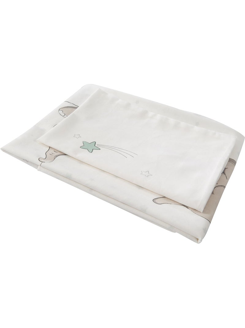 Parure letto bambino reversibile – copripiumino + federa in cotone "Roba Sternenzauber" Bianco Grigio Blu - Kiabi