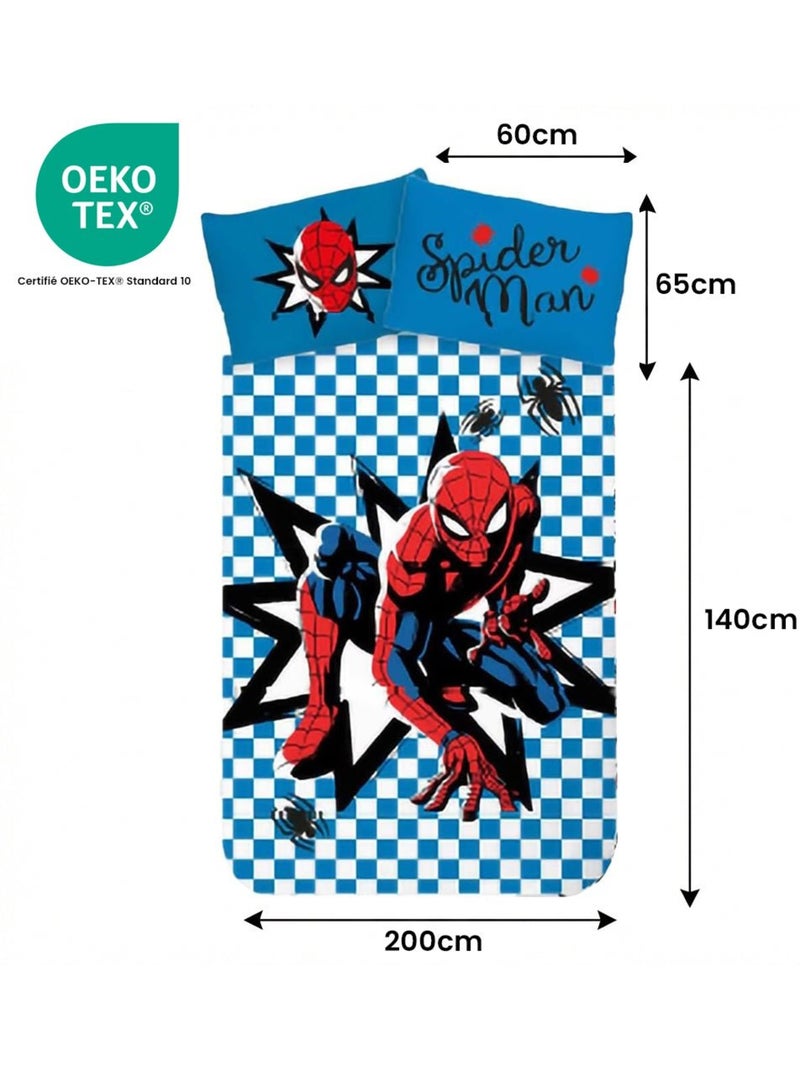 Parure letto bambino Spider-Man reversibile – 100% cotone Blu - Kiabi