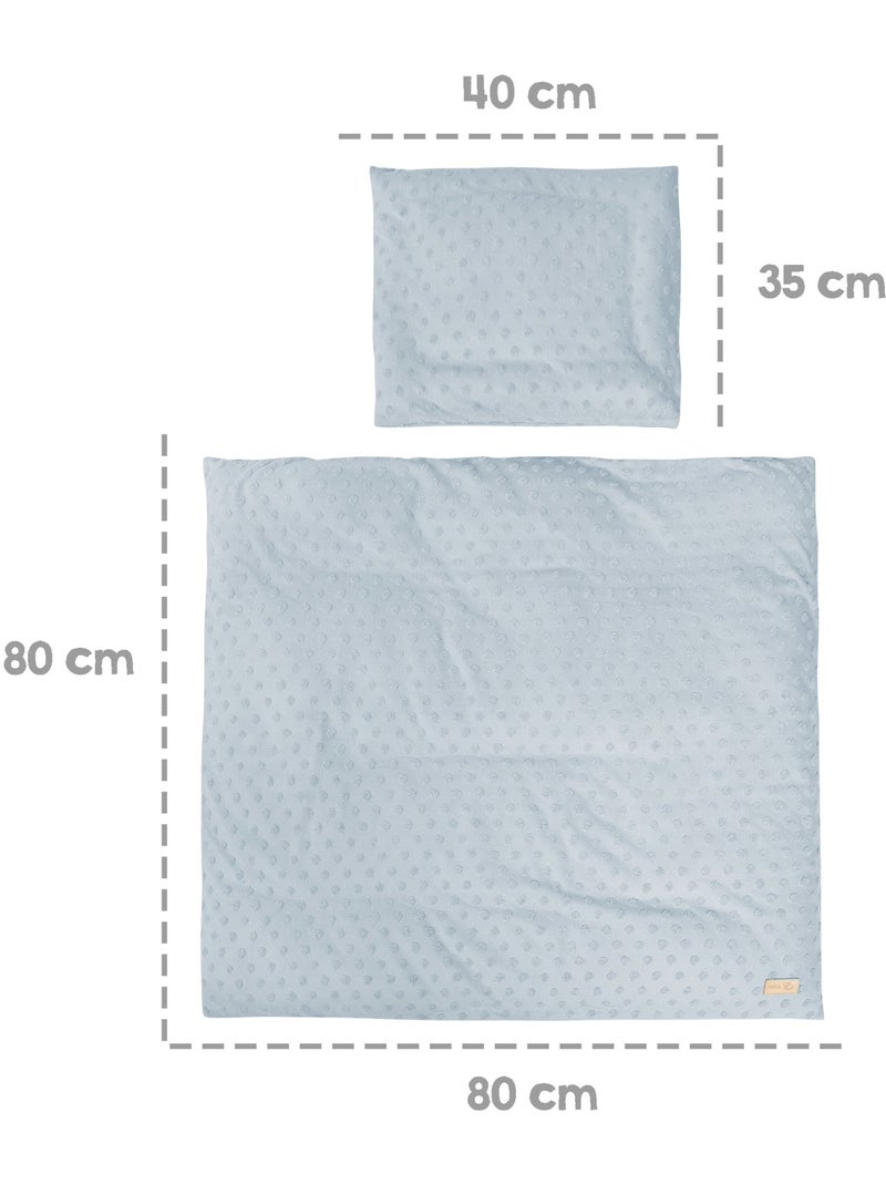 Parure letto bebè – copripiumino + federa in cotone bio "Roba Lil Planet" Blu chiaro - Kiabi