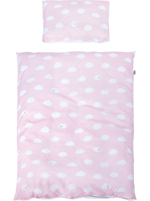 Parure letto bebè – copripiumino + federa in cotone "Roba Kleine Wolke Rosa" - Kiabi