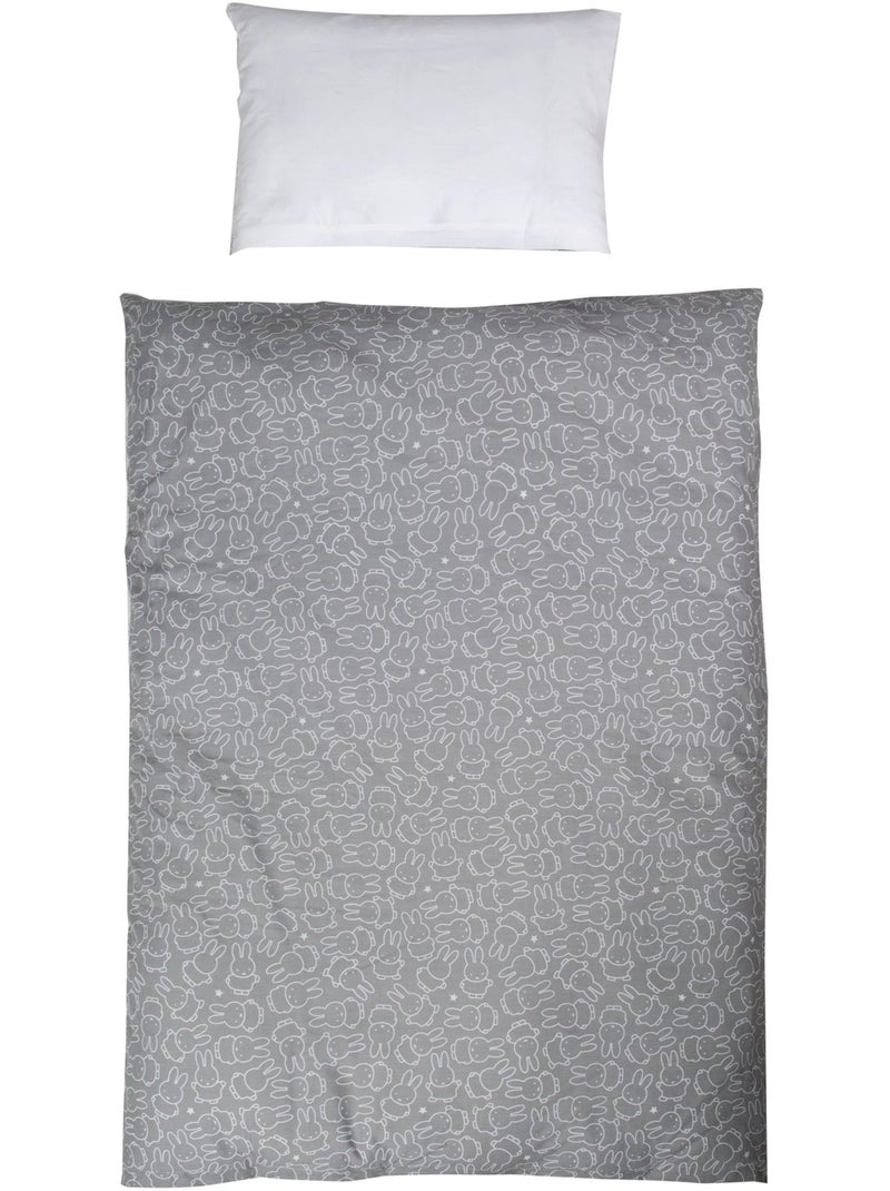 Parure letto bebè reversibile – copripiumino + federa in cotone "Roba Miffy" Grigio bianco - Kiabi