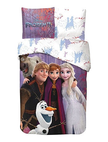 Parure letto Disney La Regina delle Nevi per bambini, 100% cotone Oeko?Tex, letto singolo