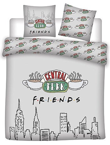 Parure Letto Matrimoniale Friends, Tessuto Oeko?Tex, Stampata Reversibile, Letto 2 posti, NEW?YORK