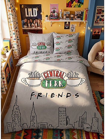 Parure Letto Matrimoniale Friends, Tessuto Oeko?Tex, Stampata Reversibile, Letto 2 posti, NEW?YORK