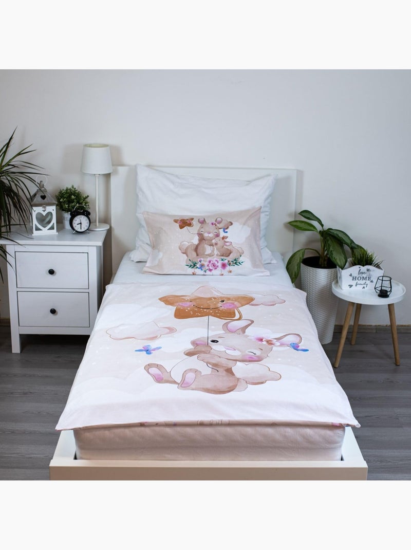 Parure letto neonato Miss Bunny con nuvola reversibile – 100% cotone Beige - Kiabi