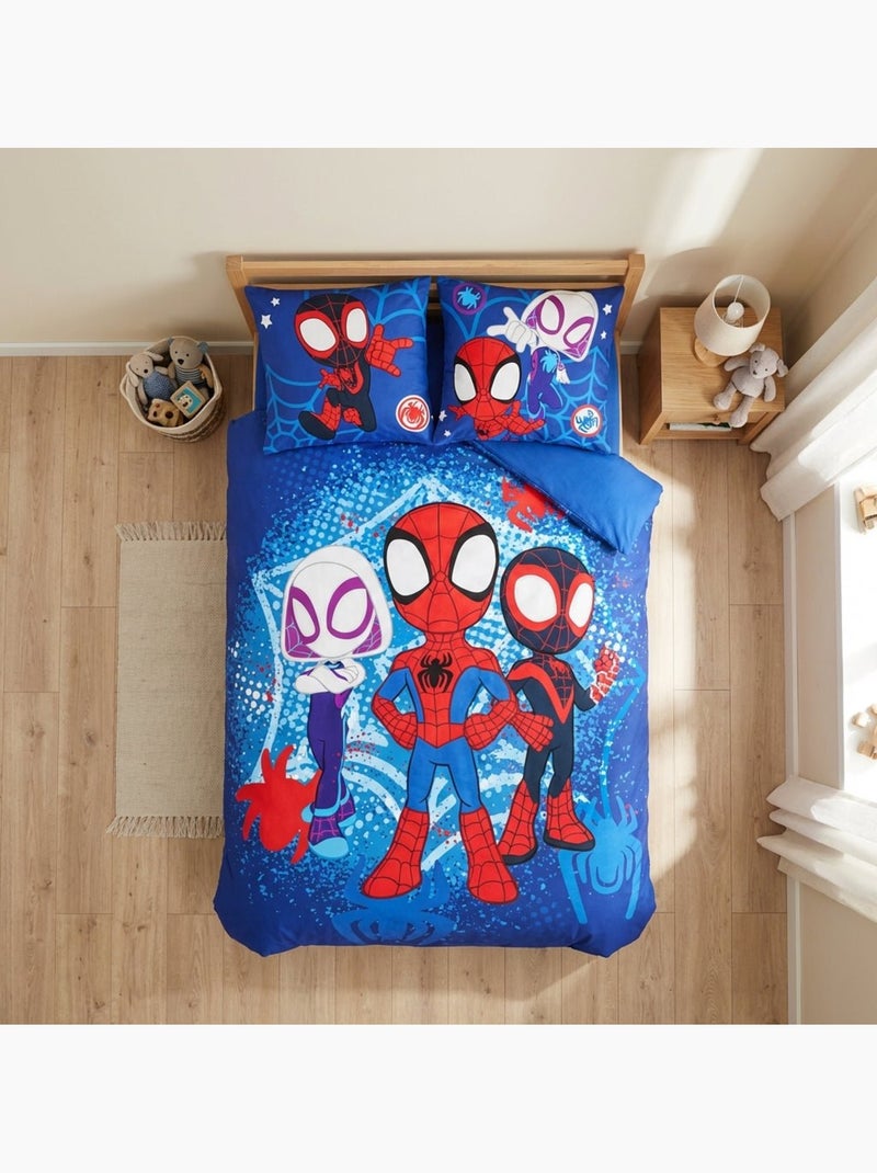 Parure letto per bambini di Spider-Man con Ghost-Spider e Miles Morales – 100% cotone Blu - Kiabi
