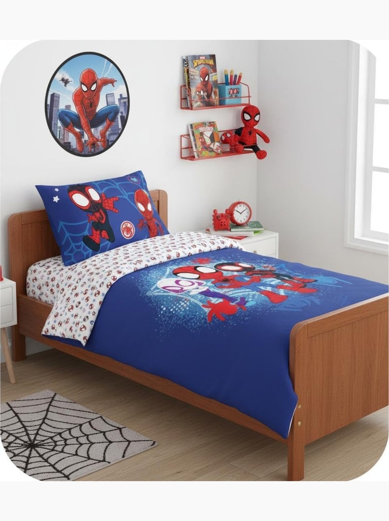 Parure letto per bambini di Spider-Man con Ghost-Spider e Miles Morales – 100% cotone Blu - Kiabi