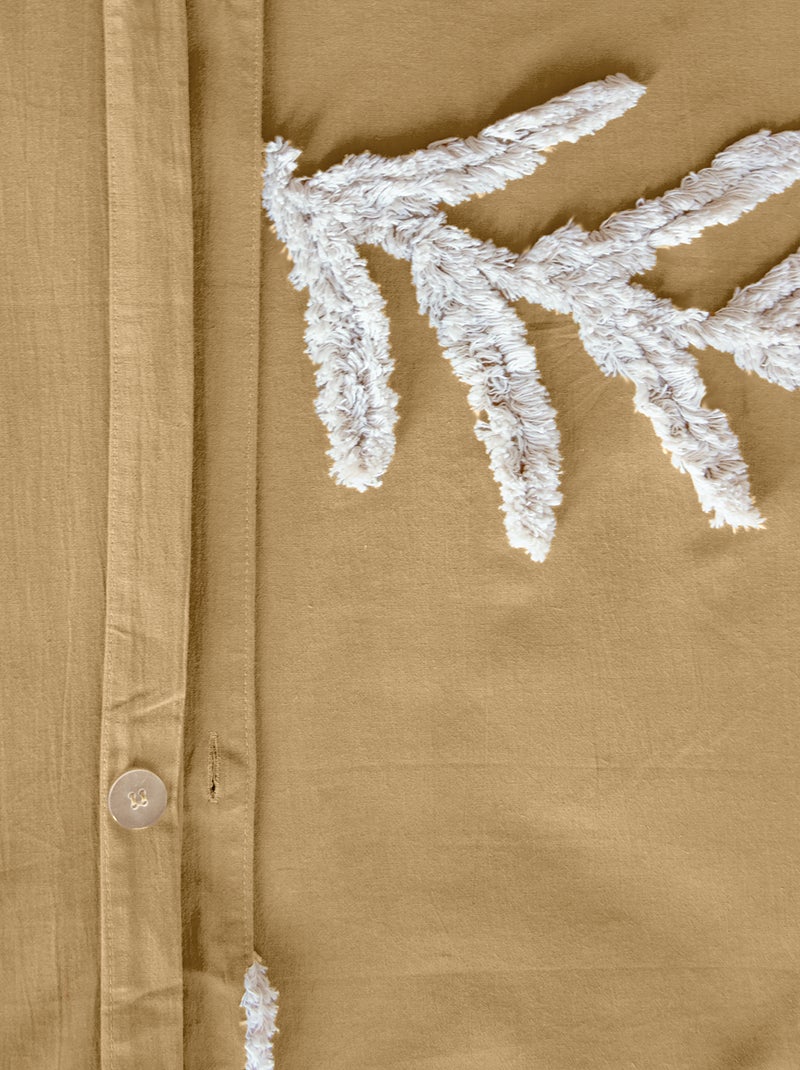 Parure letto tuftata matrimoniale 2 pezzi Marrone - Kiabi