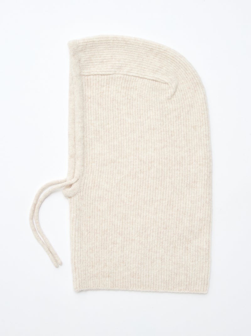 Passamontagna a maglia tinta unita Beige - Kiabi