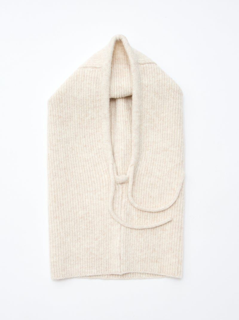 Passamontagna a maglia tinta unita Beige - Kiabi