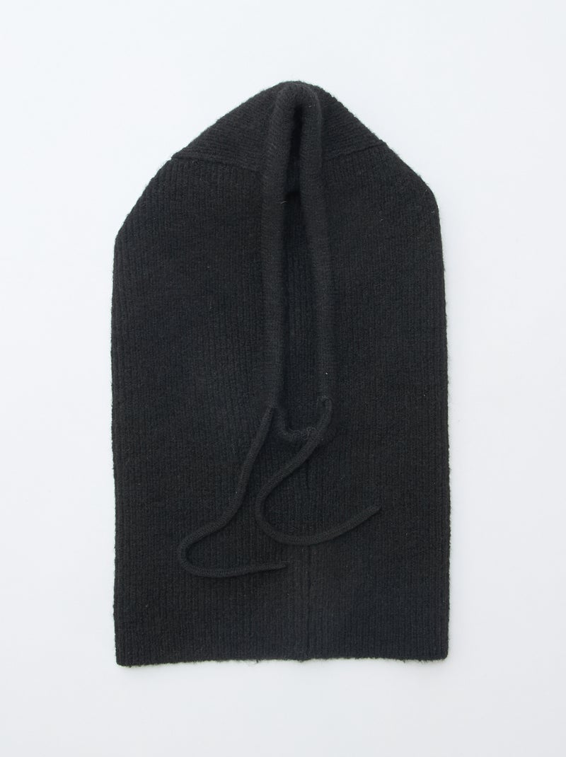 Passamontagna a maglia tinta unita Nero - Kiabi