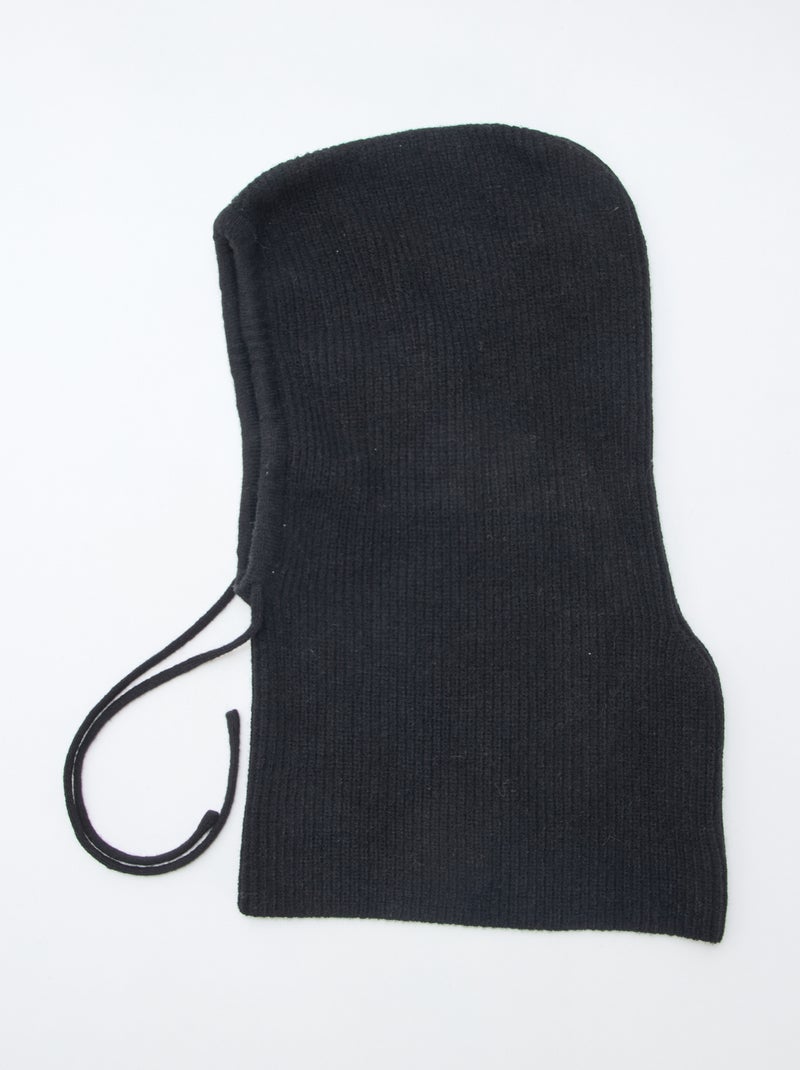 Passamontagna con lacci Nero - Kiabi