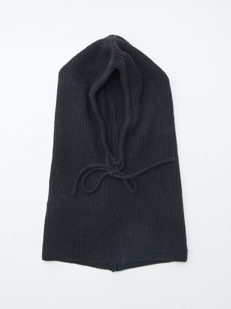 Passamontagna con lacci Nero - Kiabi